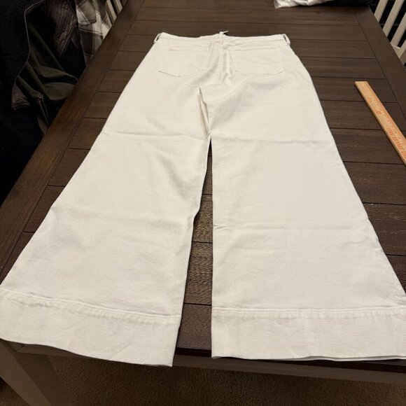 J. Crew Wide-leg denim trouser in white Size 32 - Picture 13 of 16